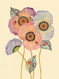 美式简约现代唯美水墨花卉装饰画画心卡纸画画芯画布