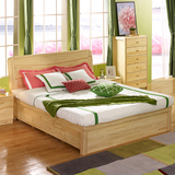 六木坊松木床1.5/1.8米双人单人床箱体床高箱储物床实木家具新品