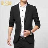 新品薄款职业套装上衣青年男士韩版修身小西装商务休闲西服外套潮
