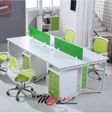 办公家具办公桌钢木组合职员桌四人屏风工作位4人员工卡座电脑桌