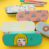 创意小学生儿童男女帆布铅笔盒笔袋 日韩国多功能文具盒学习用品