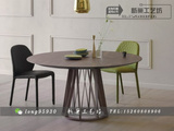 北欧实木圆桌餐桌客厅大圆桌休闲咖啡桌洽谈桌简约设计师创意家具