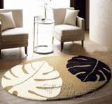 时尚简约田园地毯客厅茶几地毯驼色椭圆形可定制床边地毯卧室地毯