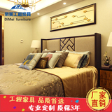 新中式实木床现代简约东南亚床 1.8米双人婚床样板房卧室家具定制