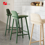 Muuto Nerd Bar Stool丹麦设计师创意吧台餐厅椅北欧简约实木吧椅