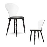 透明水晶塑料椅 特价休闲时尚家居欧式古典设计师简约创意餐椅
