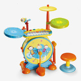 爵士鼓电子琴益智音乐玩具儿童架子鼓带麦克风仿真敲打鼓乐器礼物