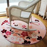 樱花圆形地毯田园吊篮地毯电脑椅毯瑜伽垫打坐垫电脑椅垫客厅地毯