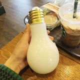 韩国水杯创意灯泡水杯包邮送吸管灯泡杯玻璃创意包邮杯个性水杯