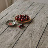拍照道具棉麻文艺复古木纹背景长方形餐桌布艺家纺茶几布桌布布艺