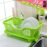 碗筷收纳箱 单层沥水架碗碟架塑料装碗筷碟的箱子 大号加厚餐具盒