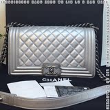 2016二手Chanel香奈儿boy链条包中号女斜跨单肩包镭射20开头96新