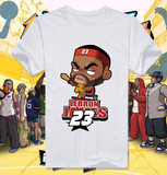 卡通科比詹姆斯NBA球星男女纯棉短袖T恤篮球运动t恤球衣球服包邮