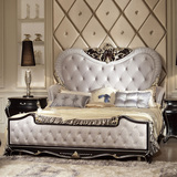 欧式双人床 美式实木床法式床卧室新古典婚床现代布艺公主床定制