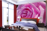无缝布大型壁画墙纸粉色花唯美晨露玫瑰卧室背景墙客厅电视背墙壁