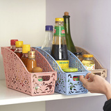 创意时尚可叠加镂空塑料厨房收纳盒桌面文件杂物分类整理盒置物篮