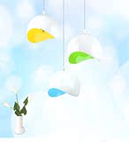 现代简约彩色蛋壳三头吊灯餐厅吧台书房个性时尚创意铝材灯饰灯具