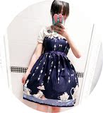 【伊-包邮】茶杯兔小高腰型 JSK五色连衣裙 lolita可爱背带裙子