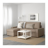 重庆宜家家居IKEA代购维拉桑沙发床带贵妃椅简约布艺带储物沙发床