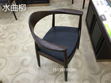 美式铁艺实木咖啡椅个性创意餐椅白蜡木休闲椅榉木总统椅Y椅书椅
