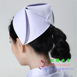 护士帽燕尾帽白色粉色粉红色天蓝色浅绿色薄的加厚涤卡护士服包邮