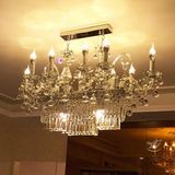 欧式水晶吊灯餐厅灯现代大气客厅卧室灯具现代简约长方形餐厅吊灯