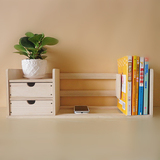 创意桌上书架书立学生电脑桌面书柜实木简易置物架办公收纳架特价