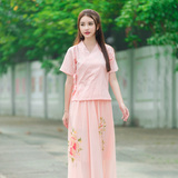 2016春装新款中国风女装改良时尚汉服民族风棉麻中式上衣长袖衬衫