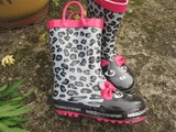 韩国儿童卡通雨鞋中大童水鞋中筒豹纹防滑女孩橡胶鞋春秋季雨靴