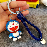 创意哆啦a梦蓝胖子编织机器猫钥匙扣叮当猫汽车情侣挂件 包邮