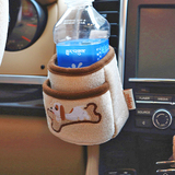车载手机挂袋可爱卡通汽车空调出风口置物袋车内杂物筒饮料收纳袋