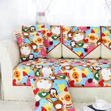 卡通沙发垫定制多功能创意组合防滑棉麻时尚美式沙发盖布沙发坐垫