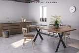 loft美式北欧咖啡餐桌实木家具原木复古创意铁艺办公桌书桌会议桌