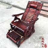 老挝大红酸枝 躺椅摇椅阳台休闲椅 正品交趾黄檀红木实木逍遥椅
