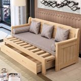 简欧实木沙发床 折叠沙发床客厅小户型多功能1.5米两用1.8双人1.2