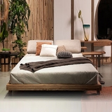 布艺床可拆洗小户型设计师布床实木1.8米宜家软布床北欧风格家具
