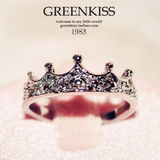 巴洛克纯银925微镶锆钻石奢华王冠皇冠女款公主女王韩版戒指环