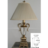 欧式台灯美式全铜配水晶台灯奢华复古装饰台灯书房宜家卧室床头灯
