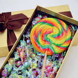 儿童节礼物手工糖超大彩虹糖创意零食糖果大礼包千纸鹤棒棒糖礼盒