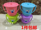 包邮加厚塑料桶美工桶带盖小水桶欧式小桶杂物桶收纳桶塑料水桶