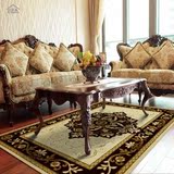 土耳其进口新款金色咖啡色简欧欧式混搭客厅茶几书房卧室沙发地毯