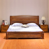 榆木床全实木床 1.8米成人中式双人床大床1.5米家具婚床百城三包