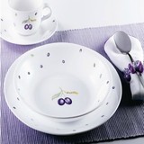 美国康宁耐热玻璃餐具紫梅紫莓500ML/1L浅汤碗418/432专柜正品
