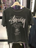 小小石香港代购 美潮 stussy 经典世界巡游 短袖T恤 灰白黄桔5色