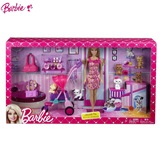正品Mattel美泰正品Barbie芭比娃娃宠物推车过家家儿童玩具礼物