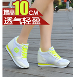 夏季内增高女鞋休闲鞋增高8-10cm韩版运动鞋坡跟单鞋旅游鞋包邮潮