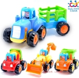 正品汇乐快乐工程队男孩惯性玩具车拖头套装模型包邮2岁儿童礼物