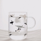 tuuli原创极地系列手工玻璃杯加厚高硼硅水杯牛奶杯果汁杯企鹅