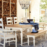 美式乡村大型实木家具 家用吃饭桌 饭店餐桌 长方形宴会桌