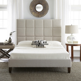 布艺床可拆洗美式床 北欧双人床1.8米简约现代布床小户型实木软床